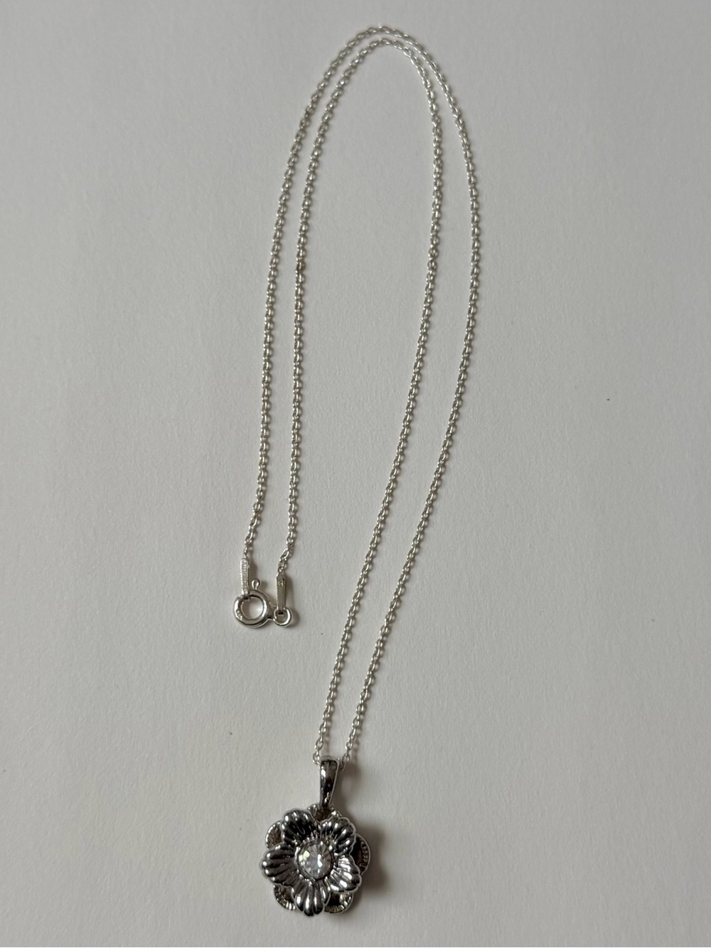 sophia fiori luxury fine jewelry flower pendant on sterling silver dainty chain